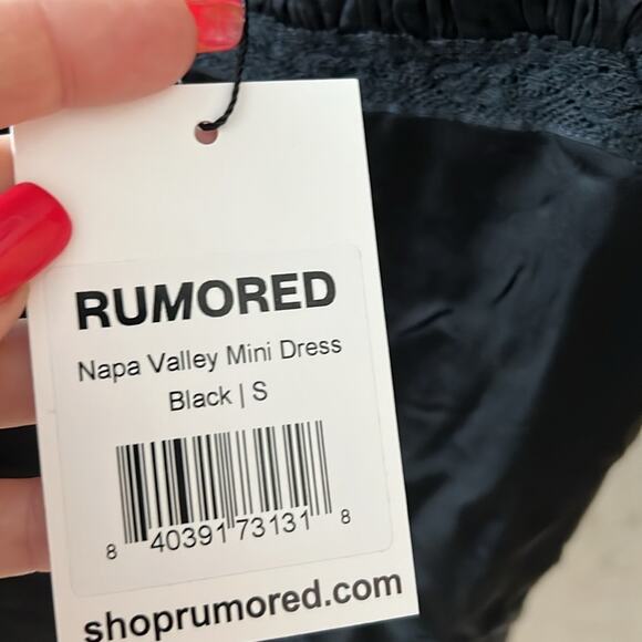 NWT $138 REVOLVE RUMORED Napa Valley MINI DRESS black S - Picture 9 of 16